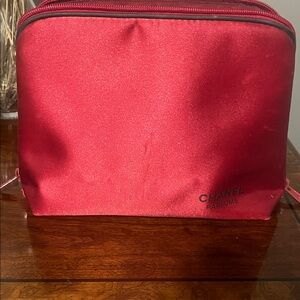 CHANEL Satin Cosmetic Pouch in Bright Pink